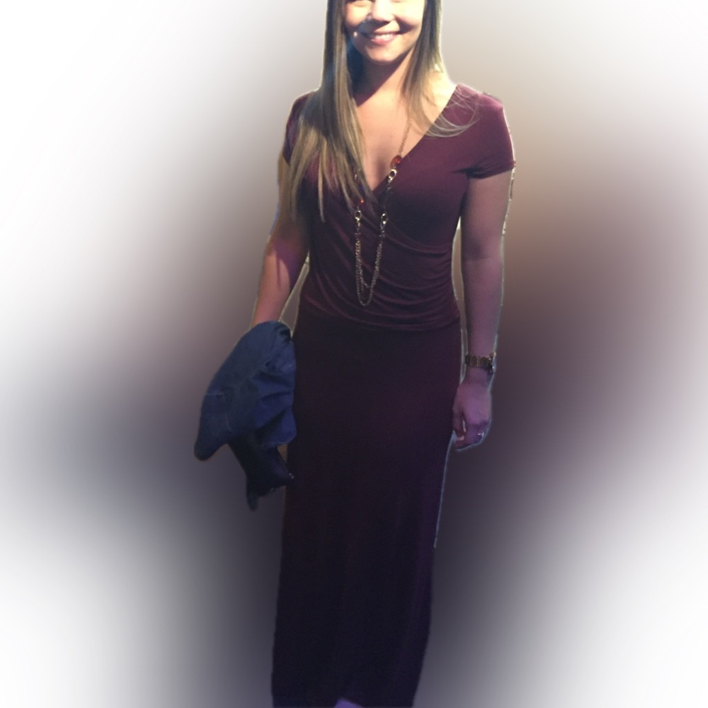 Lime n Chili Maroon Maxi Dress
